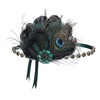 image:imageBABEYOND Flapper Headpiece for Women  1920s Headband Roaring 20s Great Gatsby Accessories Rhinestone Feather Hair ClipGreen
