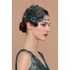 image:imageBABEYOND Flapper Headpiece for Women  1920s Headband Roaring 20s Great Gatsby Accessories Rhinestone Feather Hair ClipGreen