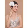 image:imageBABEYOND Flapper Headpiece for Women  1920s Headband Roaring 20s Great Gatsby Accessories Rhinestone Feather Hair ClipWhite