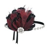 image:imageBABEYOND Flapper Headpiece for Women  1920s Headband Roaring 20s Great Gatsby Accessories Rhinestone Feather Hair ClipWine Red