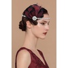 image:imageBABEYOND Flapper Headpiece for Women  1920s Headband Roaring 20s Great Gatsby Accessories Rhinestone Feather Hair ClipWine Red