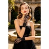 image:imageBABEYOND Lace Gloves Women  Floral Opera Gloves Stretchy Elegant Tea Party Accessories for Wedding Prom Evening PartyBlack