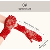 image:imageBABEYOND Lace Gloves Women  Floral Opera Gloves Stretchy Elegant Tea Party Accessories for Wedding Prom Evening PartyRed