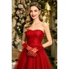 image:imageBABEYOND Lace Gloves Women  Floral Opera Gloves Stretchy Elegant Tea Party Accessories for Wedding Prom Evening PartyRed