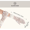 image:imageBABEYOND Lace Gloves Women  Floral Opera Gloves Stretchy Elegant Tea Party Accessories for Wedding Prom Evening PartyWhite