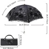 image:imageBABEYOND Lace Parasol UltravioletProof Folding Umbrella UPF50 Vintage Flower Embroidery Umbrella for Wedding Party and Photo ShootingBlack