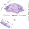 image:imageBABEYOND Lace Parasol UltravioletProof Folding Umbrella UPF50 Vintage Flower Embroidery Umbrella for Wedding Party and Photo ShootingPurple