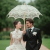 image:imageBABEYOND Lace Umbrella Parasol Vintage Wedding Bridal Umbrella for Decoration Photo Lady Costume 1920s Party ApricotOffWhite