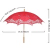 image:imageBABEYOND Lace Umbrella Parasol Vintage Wedding Bridal Umbrella for Decoration Photo Lady Costume 1920s Party ApricotRed