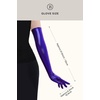 image:imageBABEYOND Long Gloves for Women  Shiny Metallic Wet Look Elbow Length Stretchy Halloween CostumesBlue
