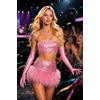 image:imageBABEYOND Long Gloves for Women  Shiny Metallic Wet Look Elbow Length Stretchy Halloween CostumesPink