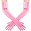 image:imageBABEYOND Long Gloves for Women  Shiny Metallic Wet Look Elbow Length Stretchy Halloween CostumesPink
