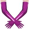 image:imageBABEYOND Long Gloves for Women  Shiny Metallic Wet Look Elbow Length Stretchy Halloween CostumesPurple