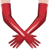 image:imageBABEYOND Long Gloves for Women  Shiny Metallic Wet Look Elbow Length Stretchy Halloween CostumesRed