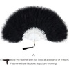 image:imageBABEYOND Marabou Feather Fan 22s Vintage Folding Fan Flapper Hand Fan for Costume Dancing Show Tea Party Wedding DecorationBlack