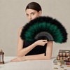 image:imageBABEYOND Marabou Feather Fan 22s Vintage Folding Fan Flapper Hand Fan for Costume Dancing Show Tea Party Wedding DecorationBlackgreen