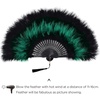 image:imageBABEYOND Marabou Feather Fan 22s Vintage Folding Fan Flapper Hand Fan for Costume Dancing Show Tea Party Wedding DecorationBlackgreen