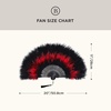 image:imageBABEYOND Marabou Feather Fan 22s Vintage Folding Fan Flapper Hand Fan for Costume Dancing Show Tea Party Wedding DecorationBlackredblack Rib