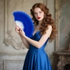 image:imageBABEYOND Marabou Feather Fan 22s Vintage Folding Fan Flapper Hand Fan for Costume Dancing Show Tea Party Wedding DecorationBlue