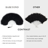 image:imageBABEYOND Marabou Feather Fan 22s Vintage Folding Fan Flapper Hand Fan for Costume Dancing Show Tea Party Wedding DecorationDark Purple