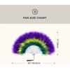 image:imageBABEYOND Marabou Feather Fan 22s Vintage Folding Fan Flapper Hand Fan for Costume Dancing Show Tea Party Wedding DecorationDark Purple
