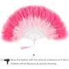 image:imageBABEYOND Marabou Feather Fan 22s Vintage Folding Fan Flapper Hand Fan for Costume Dancing Show Tea Party Wedding DecorationGradientpink