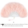 image:imageBABEYOND Marabou Feather Fan 22s Vintage Folding Fan Flapper Hand Fan for Costume Dancing Show Tea Party Wedding DecorationLight Pink