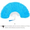 image:imageBABEYOND Marabou Feather Fan 22s Vintage Folding Fan Flapper Hand Fan for Costume Dancing Show Tea Party Wedding DecorationLightblue
