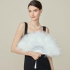 image:imageBABEYOND Marabou Feather Fan 22s Vintage Folding Fan Flapper Hand Fan for Costume Dancing Show Tea Party Wedding DecorationOff White