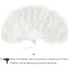 image:imageBABEYOND Marabou Feather Fan 22s Vintage Folding Fan Flapper Hand Fan for Costume Dancing Show Tea Party Wedding DecorationOff White