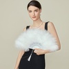 image:imageBABEYOND Marabou Feather Fan 22s Vintage Folding Fan Flapper Hand Fan for Costume Dancing Show Tea Party Wedding DecorationOff White