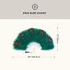 image:imageBABEYOND Marabou Feather Fan 22s Vintage Folding Fan Flapper Hand Fan for Costume Dancing Show Tea Party Wedding DecorationPeacock Dark Green