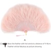 image:imageBABEYOND Marabou Feather Fan 22s Vintage Folding Fan Flapper Hand Fan for Costume Dancing Show Tea Party Wedding DecorationPinkpink Rib