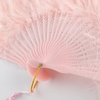 image:imageBABEYOND Marabou Feather Fan 22s Vintage Folding Fan Flapper Hand Fan for Costume Dancing Show Tea Party Wedding DecorationPinkpink Rib