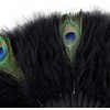 image:imageBABEYOND Marabou Feather Fan 22s Vintage Folding Fan Flapper Hand Fan for Costume Dancing Show Tea Party Wedding DecorationZblackpeacockblack Rib