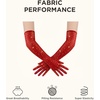image:imageBABEYOND Mesh Gloves for Women  Long Rhinestone Tulle Sheer Sparkly Elbow Length Stretchy Accessory for Opera PartyRed