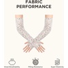 image:imageBABEYOND Opera Gloves for Women  Long Fingerless Sequin Sparkling Glitter Gloves Tea Party Stretchy Adult Size Elbow LengthWhite
