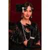 image:imageBABEYOND Roaring 20s Flapper Costume Accessories Set Great Gatsby Party Outfit Feather Headpiece for WomenBlack