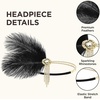 image:imageBABEYOND Roaring 20s Flapper Costume Accessories Set Great Gatsby Party Outfit Feather Headpiece for WomenBlack Gold