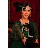 image:imageBABEYOND Roaring 20s Flapper Costume Accessories Set Great Gatsby Party Outfit Feather Headpiece for WomenGreen
