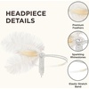 image:imageBABEYOND Roaring 20s Flapper Costume Accessories Set Great Gatsby Party Outfit Feather Headpiece for WomenWhite