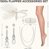 image:imageBABEYOND Roaring 20s Flapper Costume Accessories Set Great Gatsby Party Outfit Feather Headpiece for WomenWhite