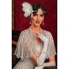 image:imageBABEYOND Roaring 20s Flapper Costume Accessories Set Great Gatsby Party Outfit Feather Headpiece for WomenWhite