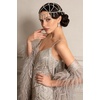 image:imageBABEYOND Roaring 20s Rhinestone Flapper Cap Great Gatsby Inspired Crystal Headpiece Vintage 1920s Party Hair AccessorySilver