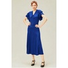 image:imageBABEYOND Womens Vintage Flapper Dress 1920s Ruffle Cocktail Party Dresses Tie NeckBlue