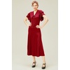 image:imageBABEYOND Womens Vintage Flapper Dress 1920s Ruffle Cocktail Party Dresses Tie NeckWine Red