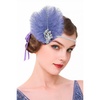 image:imageBABEYOND 1920s Feather Headpiece Flapper  Great Gatsby Vintage Hair Accessory Handmade Womens Headband for Costume PartyLavender