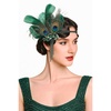 image:imageBABEYOND 1920s Feather Headpiece Roaring 20s Flapper Headband Great Gatsby Crystal Hair Accessory Vintage Jazz Age Hair JewelryGreenGreen