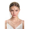 image:imageBABEYOND 1920s Vintage Crystal Beaded Headpiece Decorative Hair Jewelry with Tassels amp Crystals for CostumesGoldGold