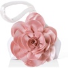 image:imageBABEYOND Clutch Purses for Women  Evening Bags Flower Satin Handbag Classy Wristlet Purse for Party Daily WeddingWhite With Pink Flower